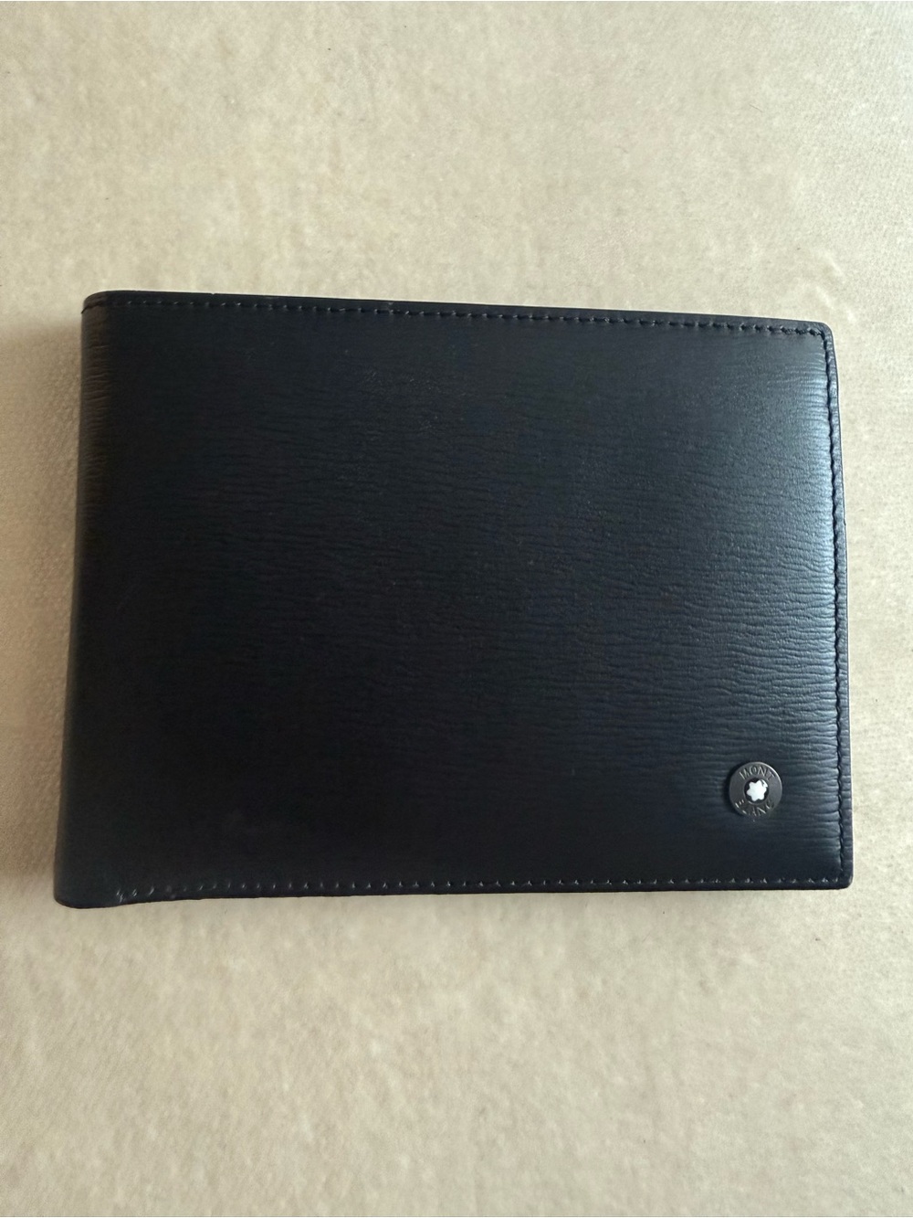 Montblanc Black Leather Wallet with Signature Emblem